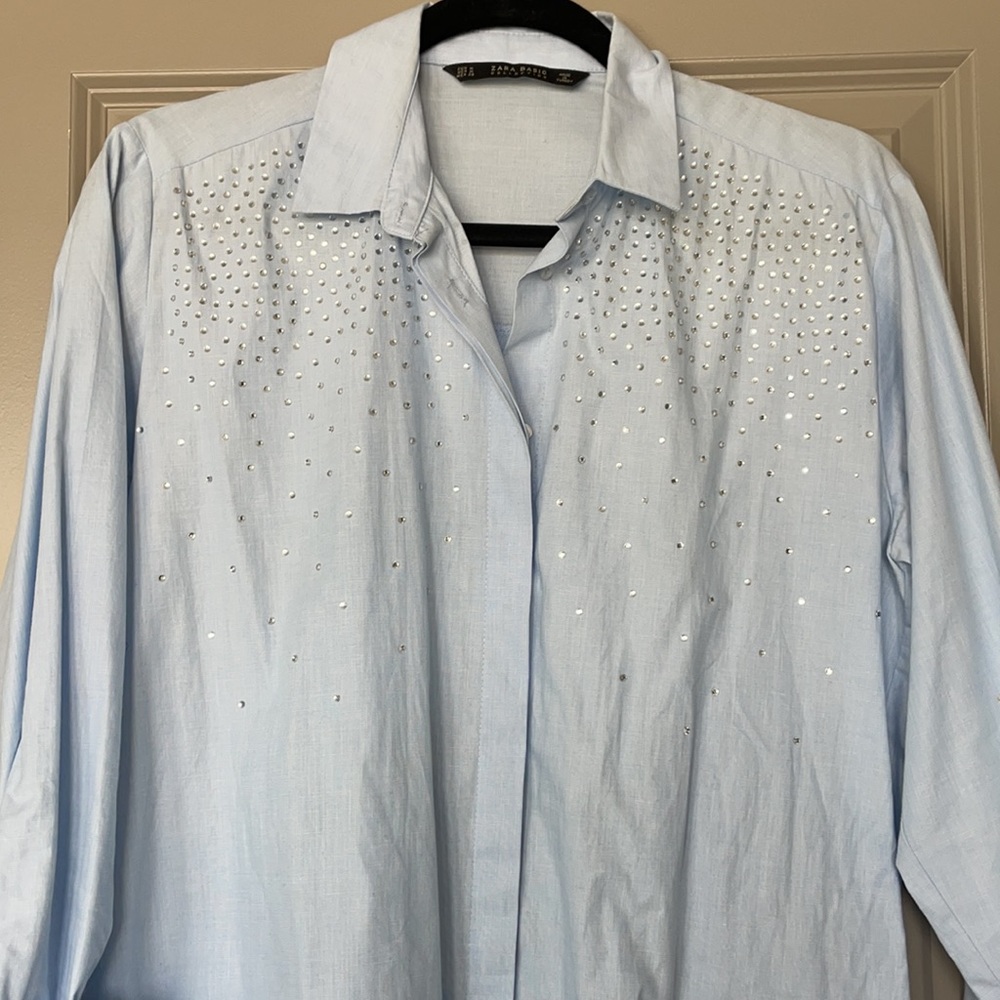 Zara Rhinestone Shirt View 2